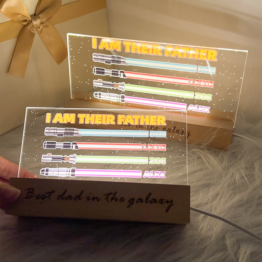 50% off✨-Custom I Am Their Father Photo Led Light For Dad