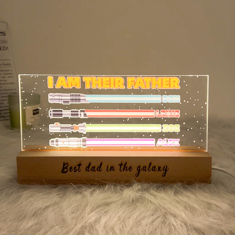 50% off✨-Custom I Am Their Father Photo Led Light For Dad