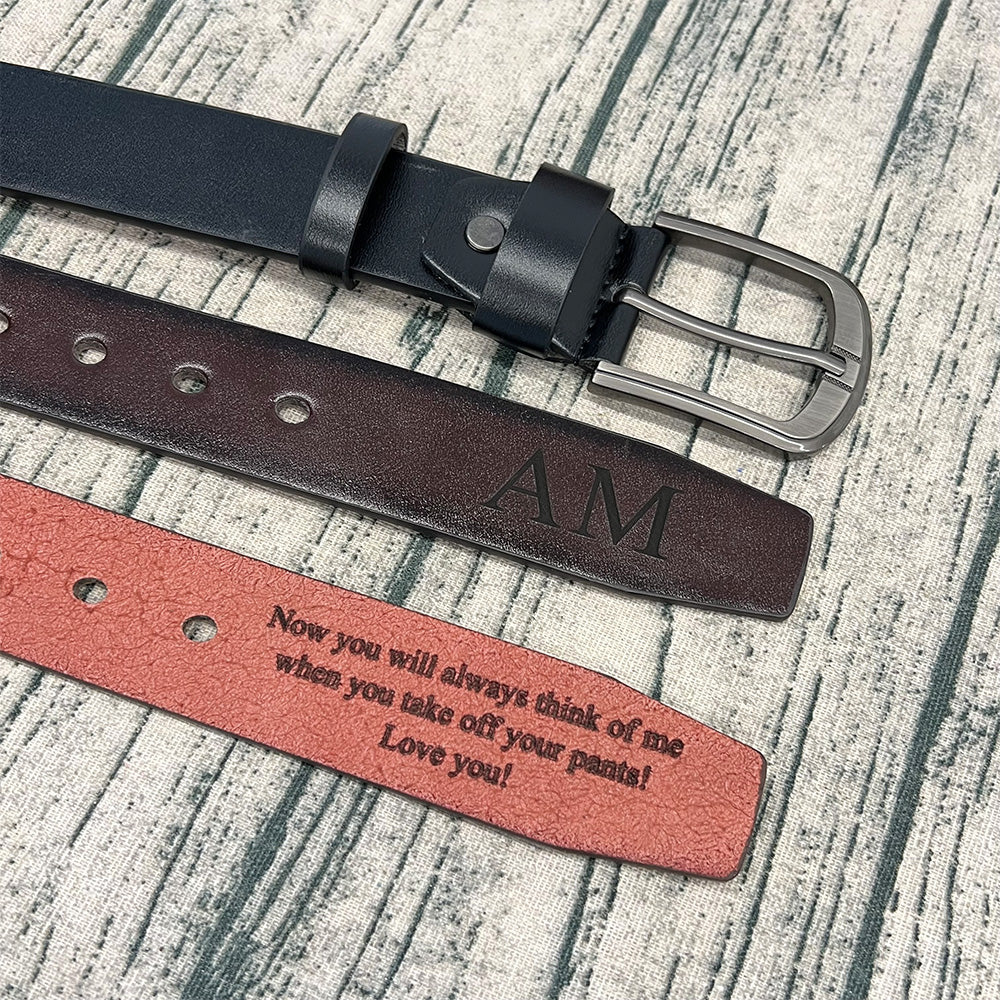 50% off✨-Personalized Engraved Leather Belt For DAD/HUSBAND