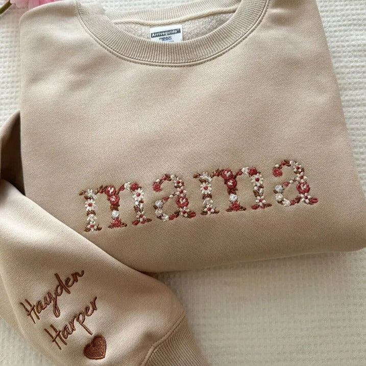 50% off ✨Floral Mama Embroidered Sweatshirt-Mother's Day Gift🎁