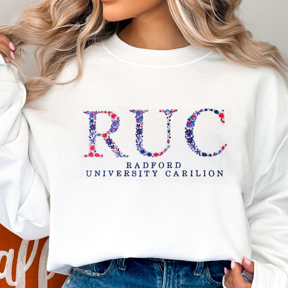 50% off✨-Custom college exquisite embroidered floral letter Sweatshirt/Hoodie/T-Shirt