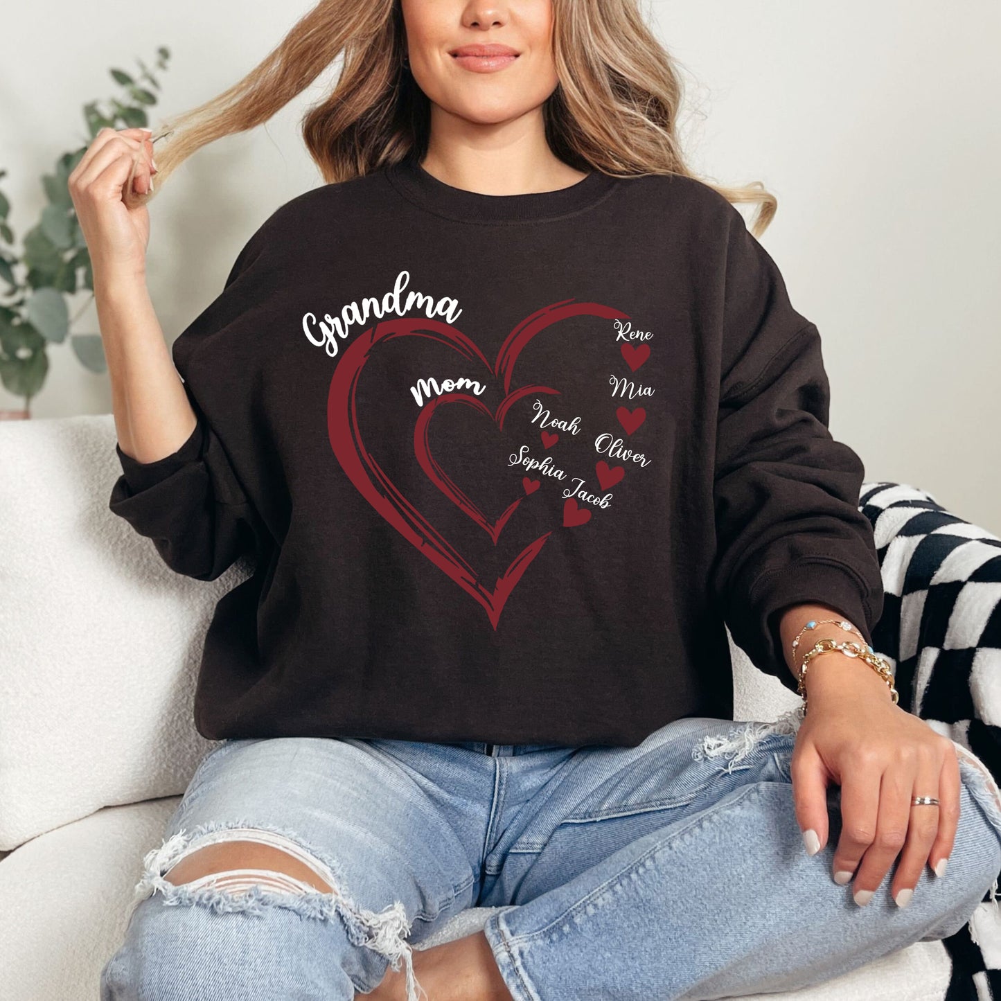 🔥50% off-Custom “From mom to grandma" Sweatshirt❤️Gift for Mom & Grandma