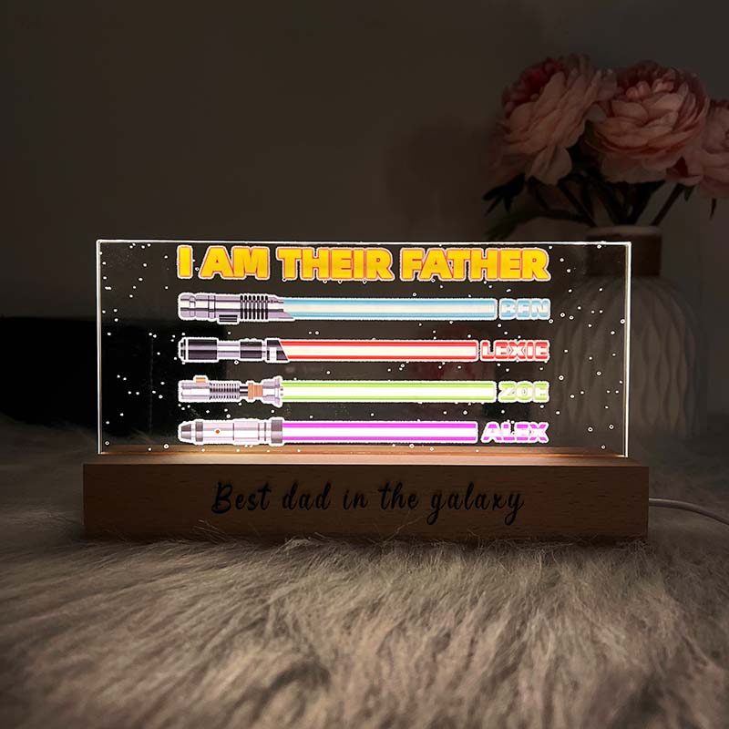 50% off✨-Custom I Am Their Father Photo Led Light For Dad