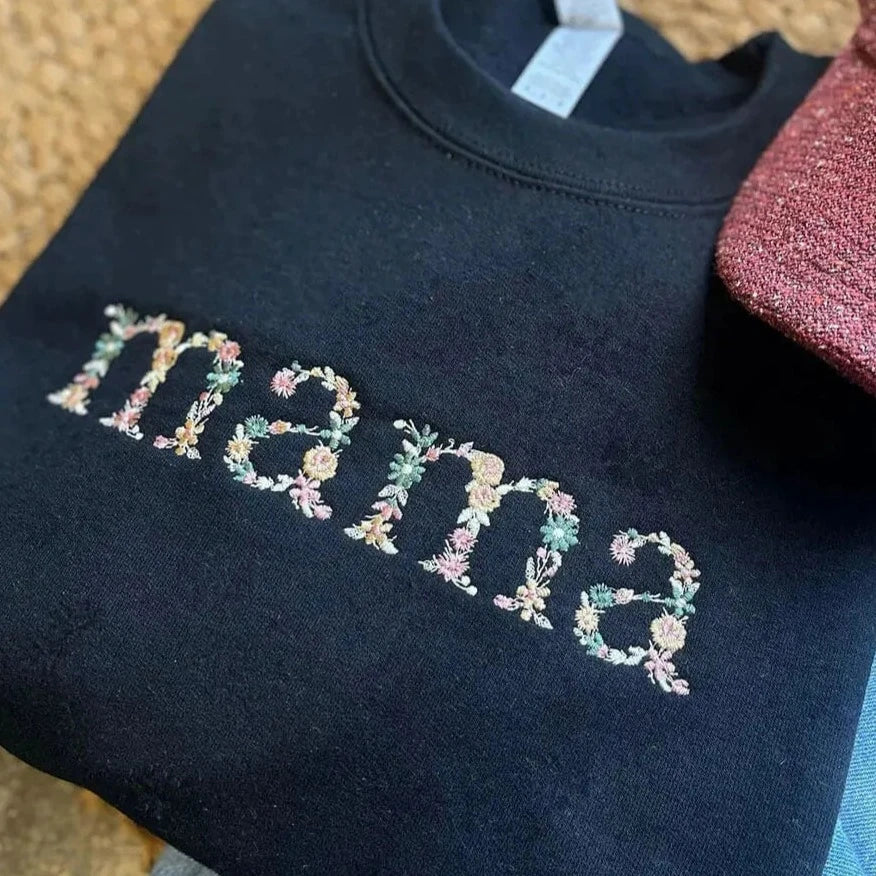 50% off ✨Floral Mama Embroidered Sweatshirt-Mother's Day Gift🎁