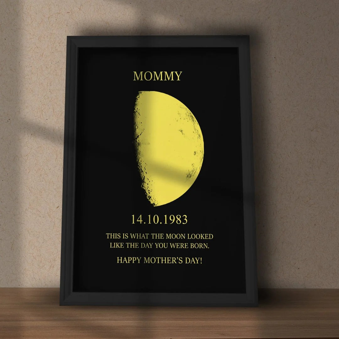 Custom Art Frame-REAL MOON PHASE🔥Mother's Day Gift🔥