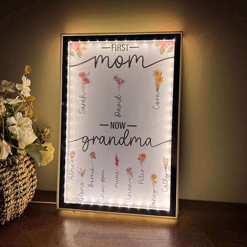 50% OFF✨First Mom Now Grandma-Night Light Mirror