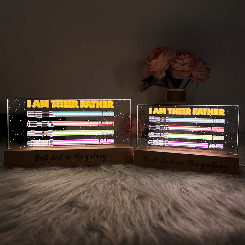 50% off✨-Custom I Am Their Father Photo Led Light For Dad