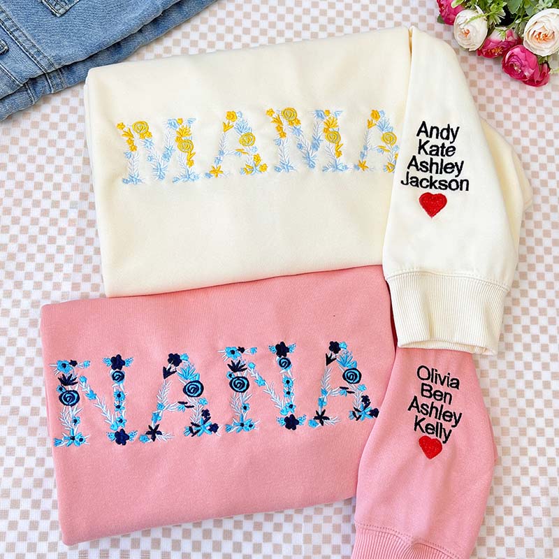 50% off ✨Floral Mama Embroidered Sweatshirt-Mother's Day Gift🎁