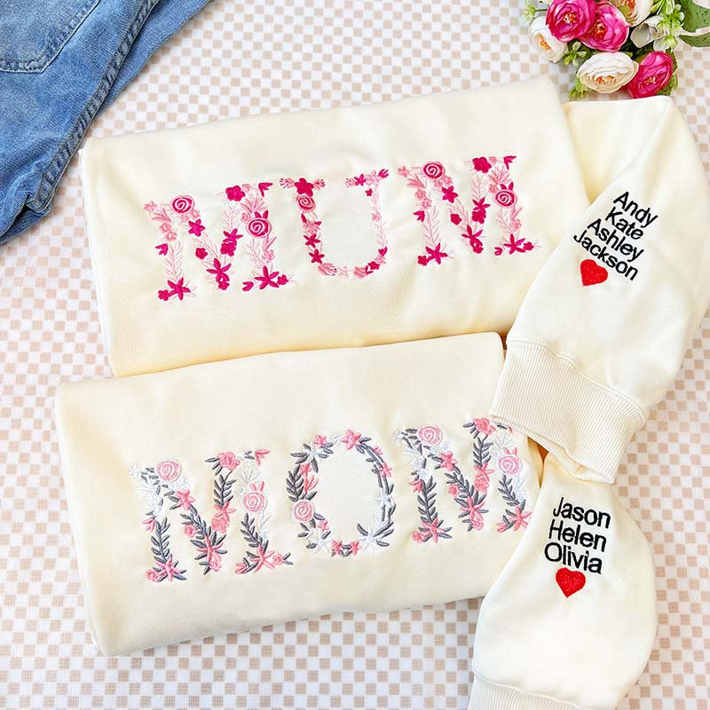 50% off ✨Floral Mama Embroidered Sweatshirt-Mother's Day Gift🎁