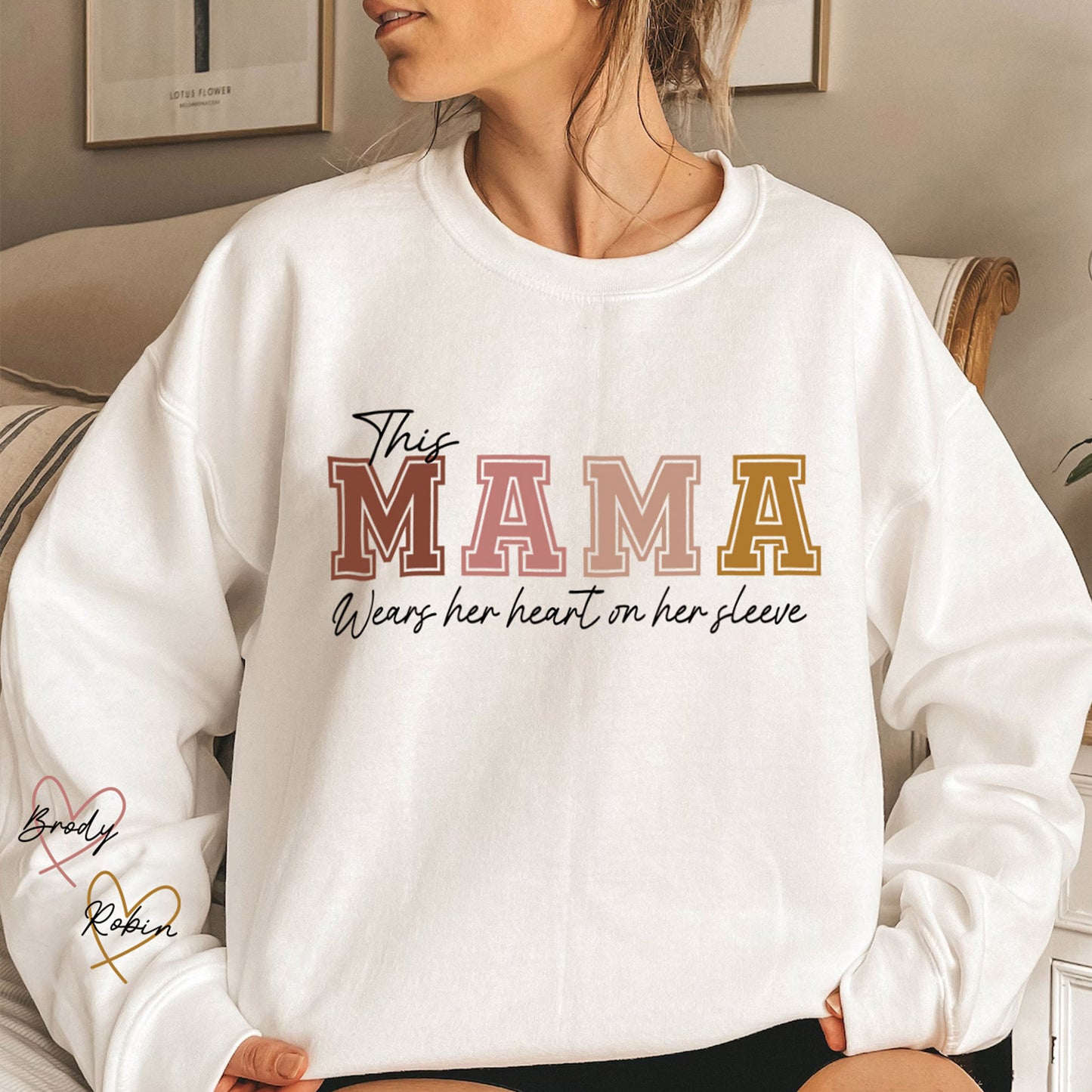 50% off-Wear Heart On Sleeve Sweartshirt For Mom And Grandma