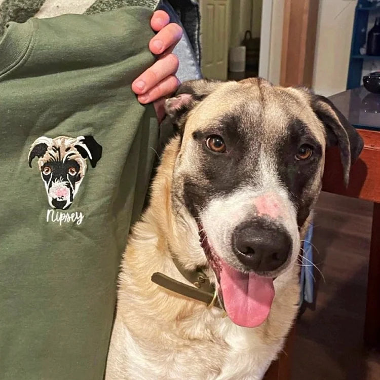 50% off-Personalized Pet Portrait Embroidered Sweatshirt