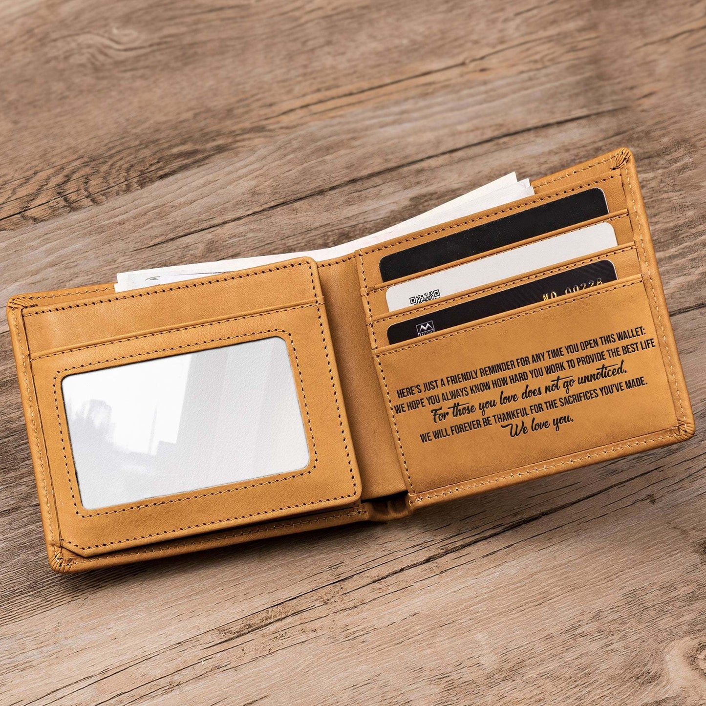 50% off✨-Best Dad Ever Father's Day Gift Custom Kids' Names - Personalized Leather Wallet