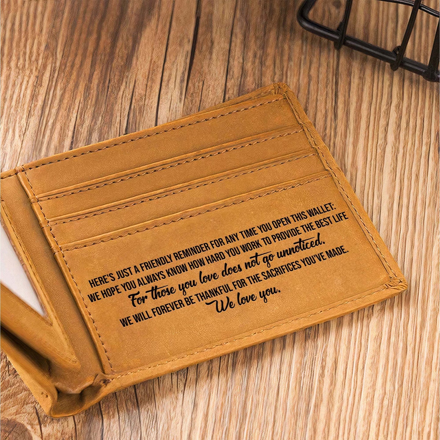 50% off✨-Best Dad Ever Father's Day Gift Custom Kids' Names - Personalized Leather Wallet