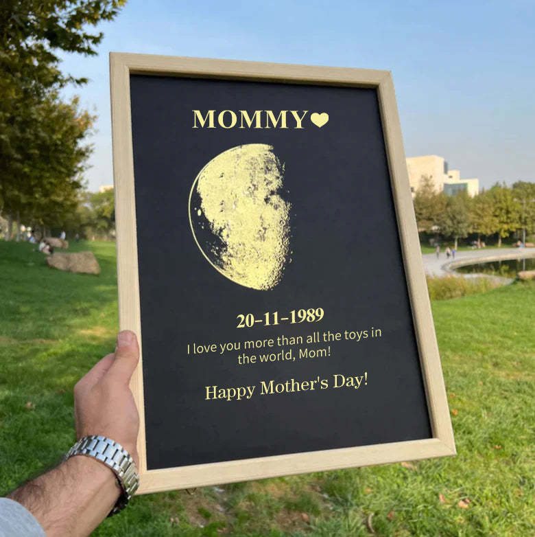 Custom Art Frame-REAL MOON PHASE🔥Mother's Day Gift🔥