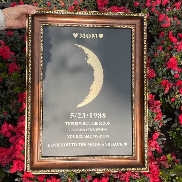 Custom Art Frame-REAL MOON PHASE🔥Mother's Day Gift🔥