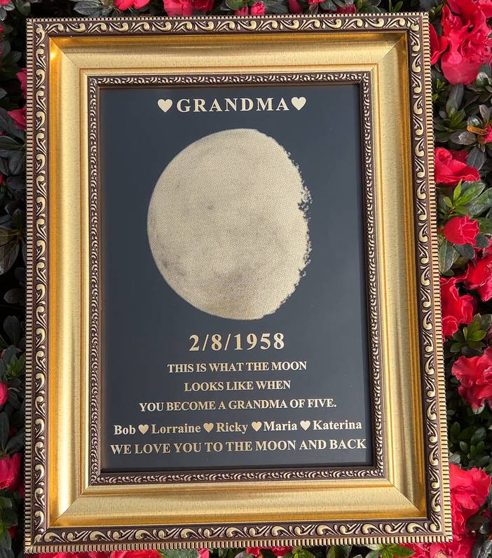 Custom Art Frame-REAL MOON PHASE🔥Mother's Day Gift🔥