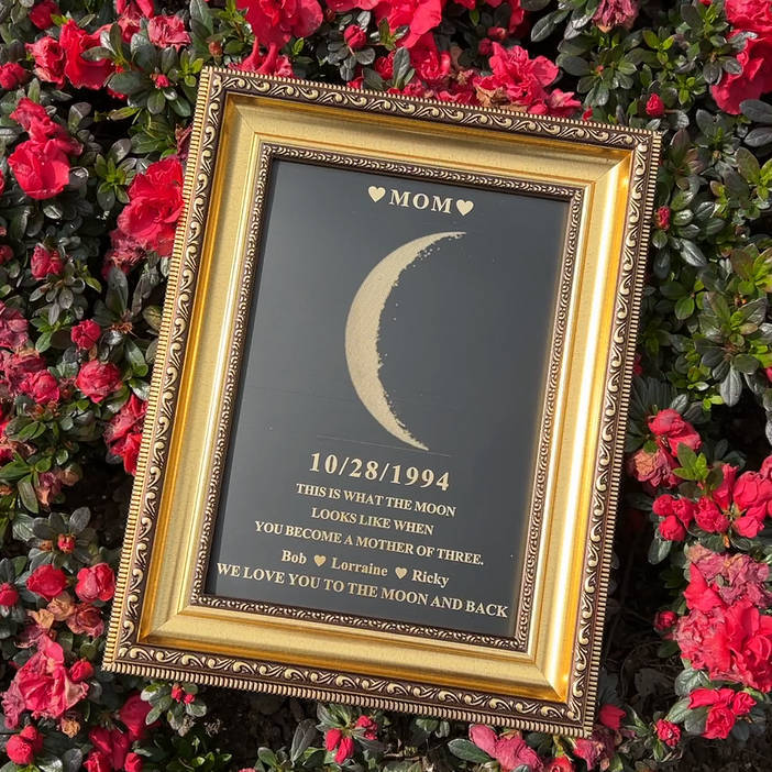 Custom Art Frame-REAL MOON PHASE🔥Mother's Day Gift🔥