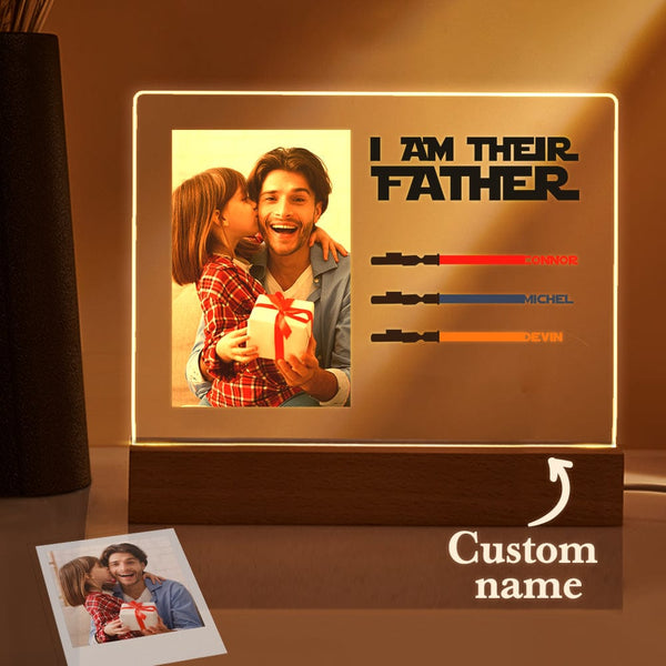 50% off✨-Custom I Am Their Father Photo Led Light For Dad