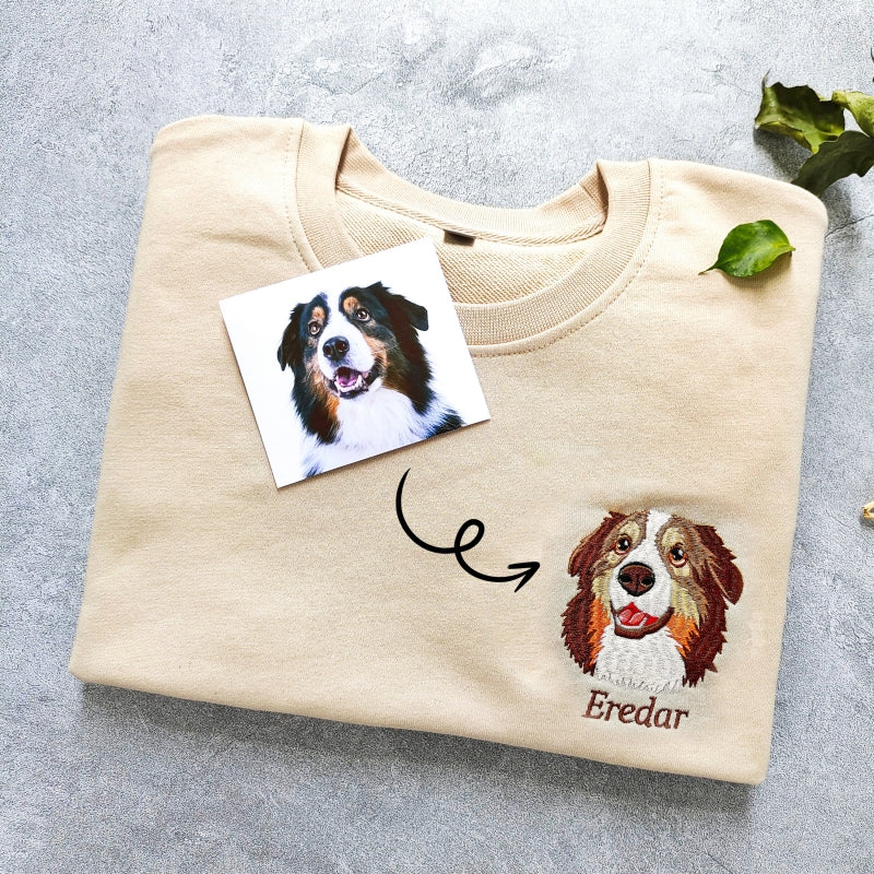 50% off-Personalized Pet Portrait Embroidered Sweatshirt