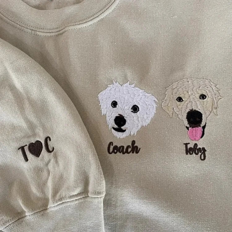 50% off-Personalized Pet Portrait Embroidered Sweatshirt