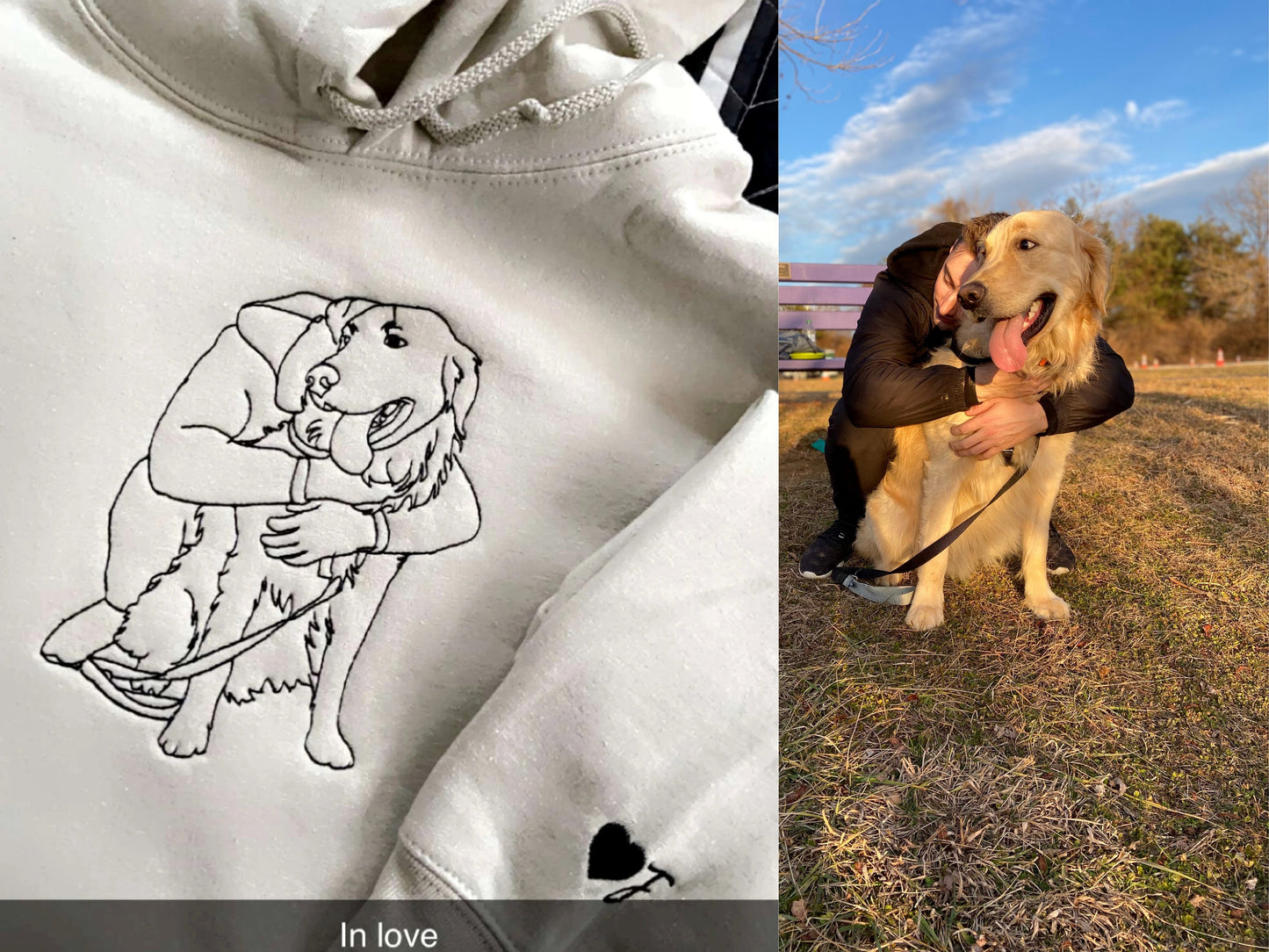 50% off✨-Custom Pet Embroidered Line Drawing Sweatshirt