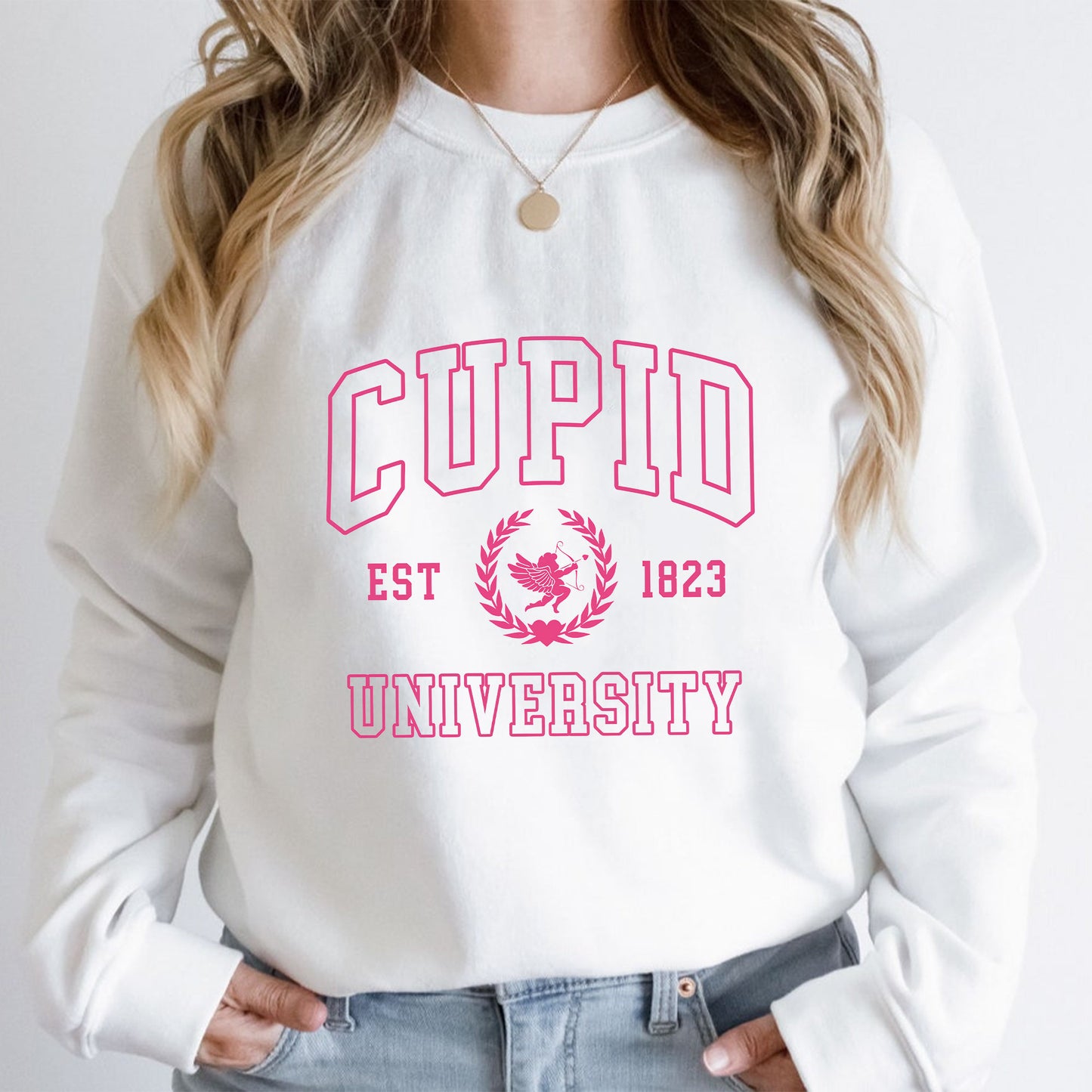 Cupid University Sweatshirt, Cute Valentine's Day Shirt