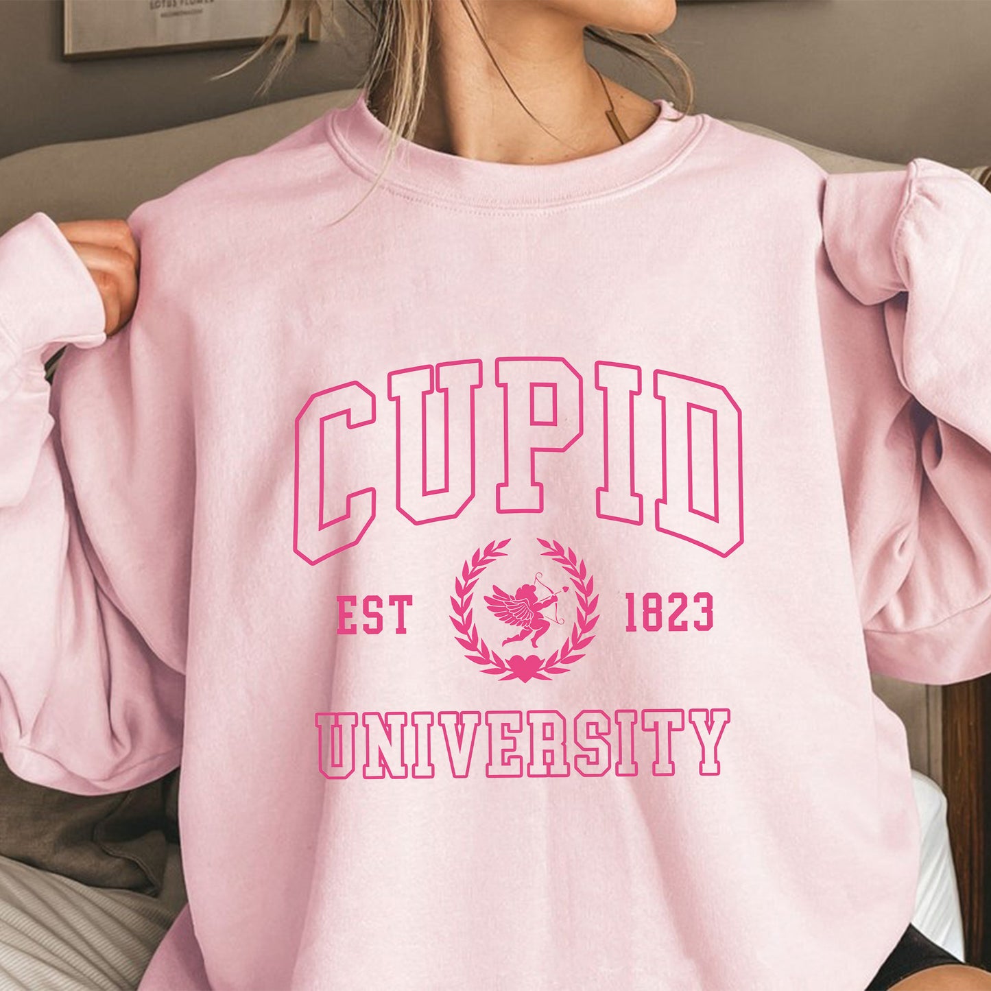 Cupid University Sweatshirt, Cute Valentine's Day Shirt