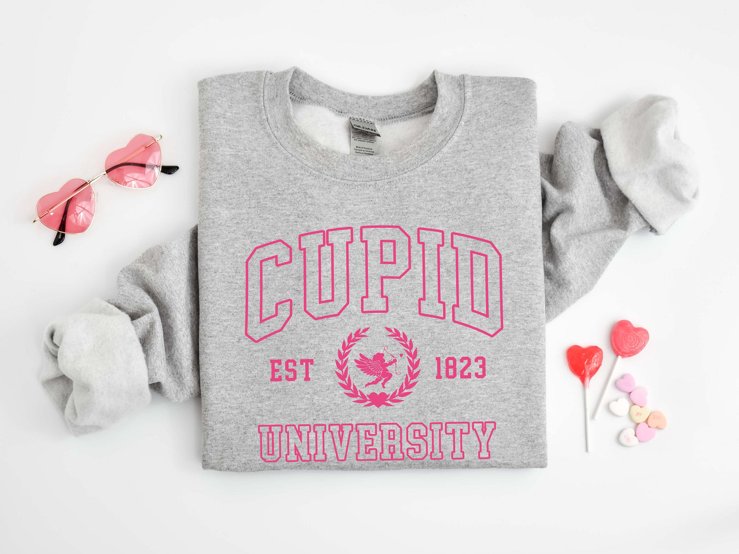 Cupid University Sweatshirt, Cute Valentine's Day Shirt