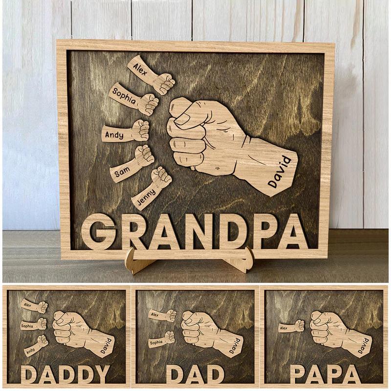 Father's Day-Personalized Fist Bump Plaque