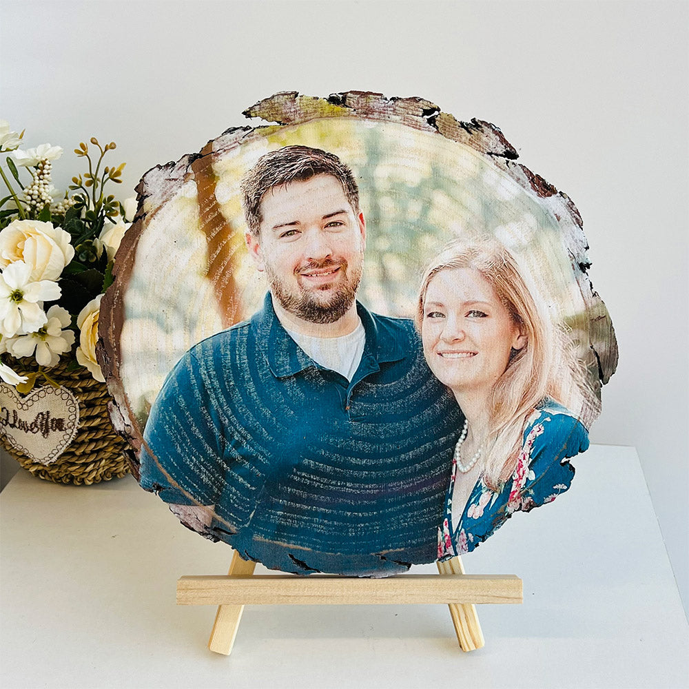 Custom Photo on Wood Anniversary Gift