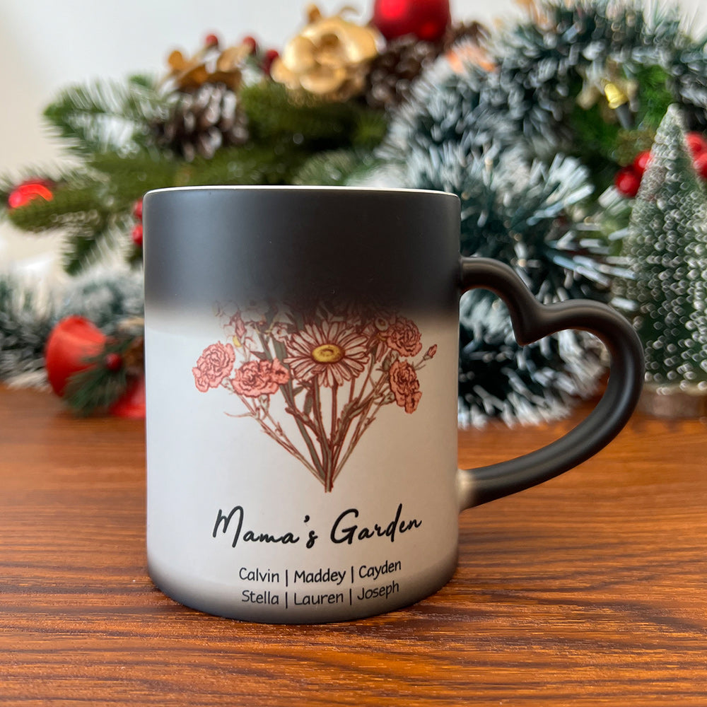 50%OFF⭐️Personalized Birth flower Bouquet Names Mug