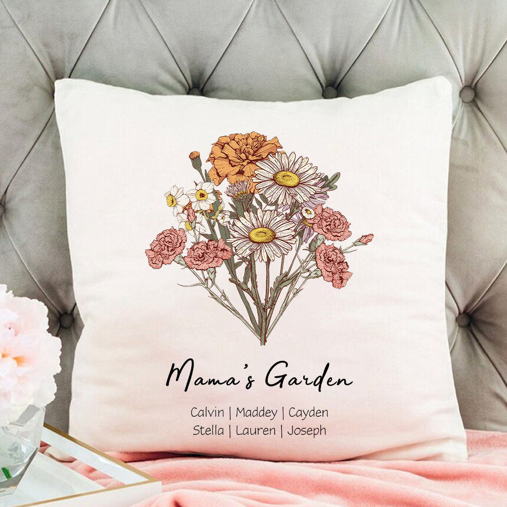 50%OFF⭐️Birth Flower Bouquet Customized Pillow Cushion