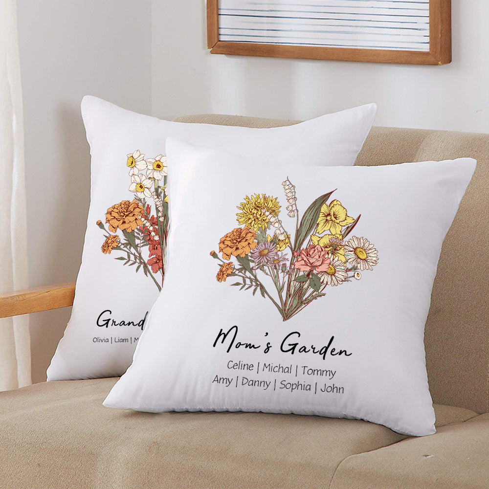 50%OFF⭐️Birth Flower Bouquet Customized Pillow Cushion