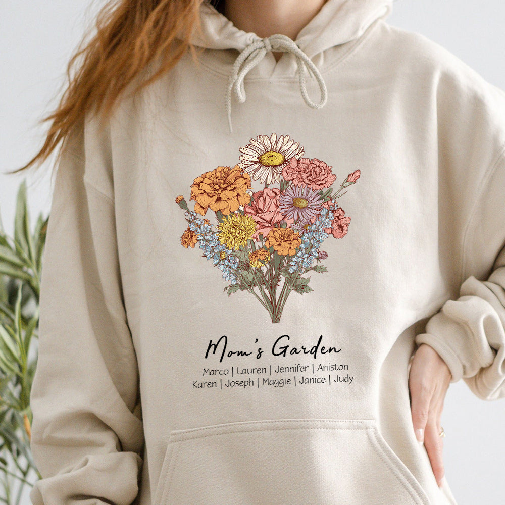 50%OFF⭐️Birth Flower Bouquet Customized Hoodie/Crewneck/T-Shirt