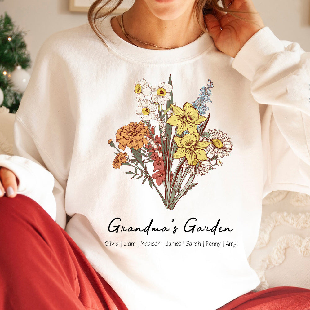 50%OFF⭐️Birth Flower Bouquet Customized Hoodie/Crewneck/T-Shirt