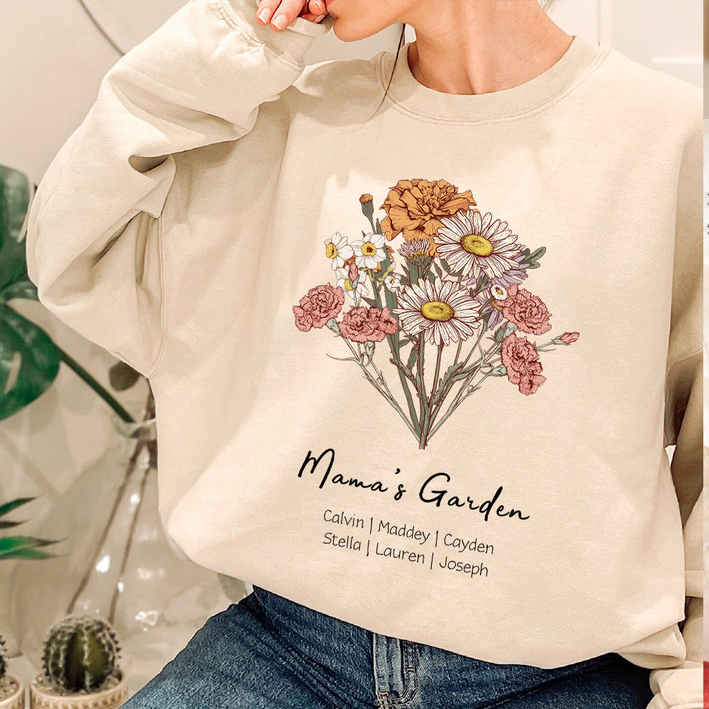 50%OFF⭐️Birth Flower Bouquet Customized Hoodie/Crewneck/T-Shirt