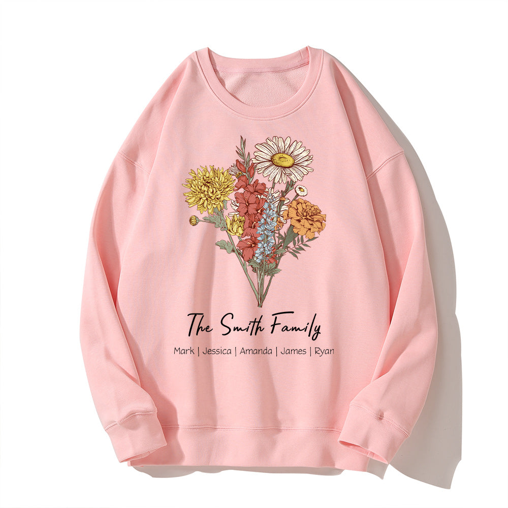 50%OFF⭐️Birth Flower Bouquet Customized Hoodie/Crewneck/T-Shirt