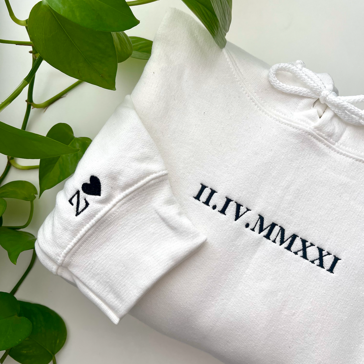 50% off✨-Custom Embroidered Roman Numeral Date Sweatshirt