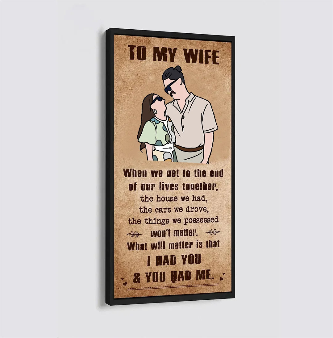 🎁TO MY WIFE-CANVAS POSTER🎁(Buy 2 Get Free Shipping)