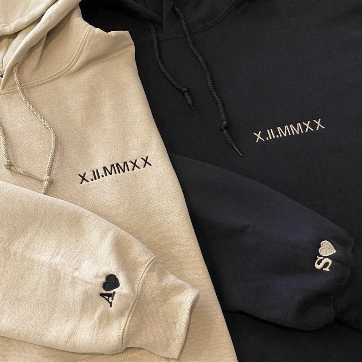 50% off✨-Custom Embroidered Roman Numeral Date Sweatshirt