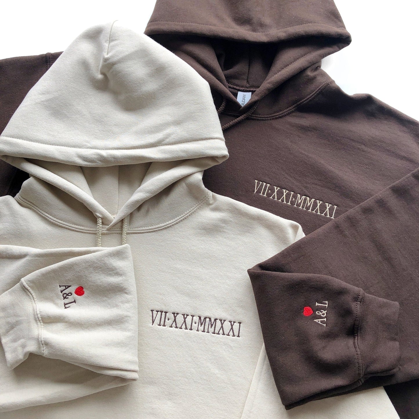 50% off✨-Custom Embroidered Roman Numeral Date Sweatshirt
