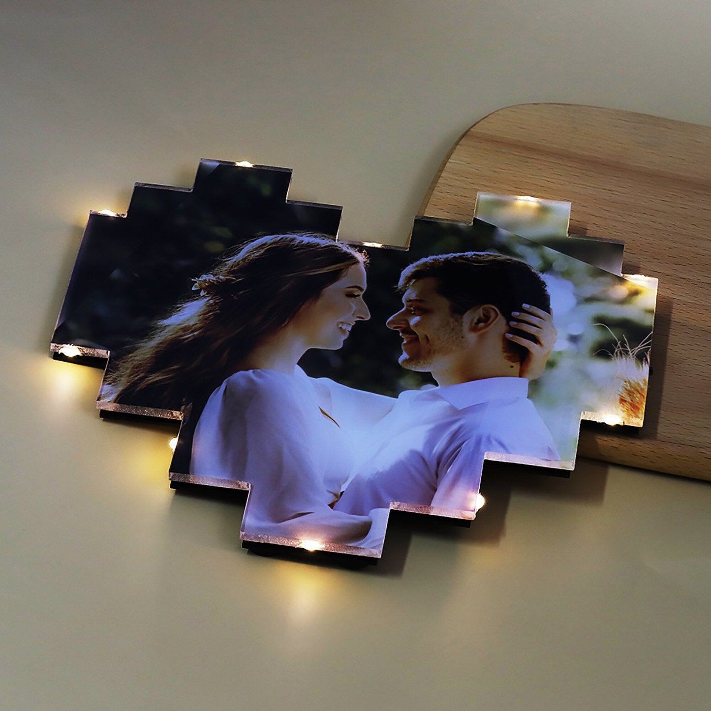 ⭐️Custom Heart Shape Photo Collage Lamp with Your Photos