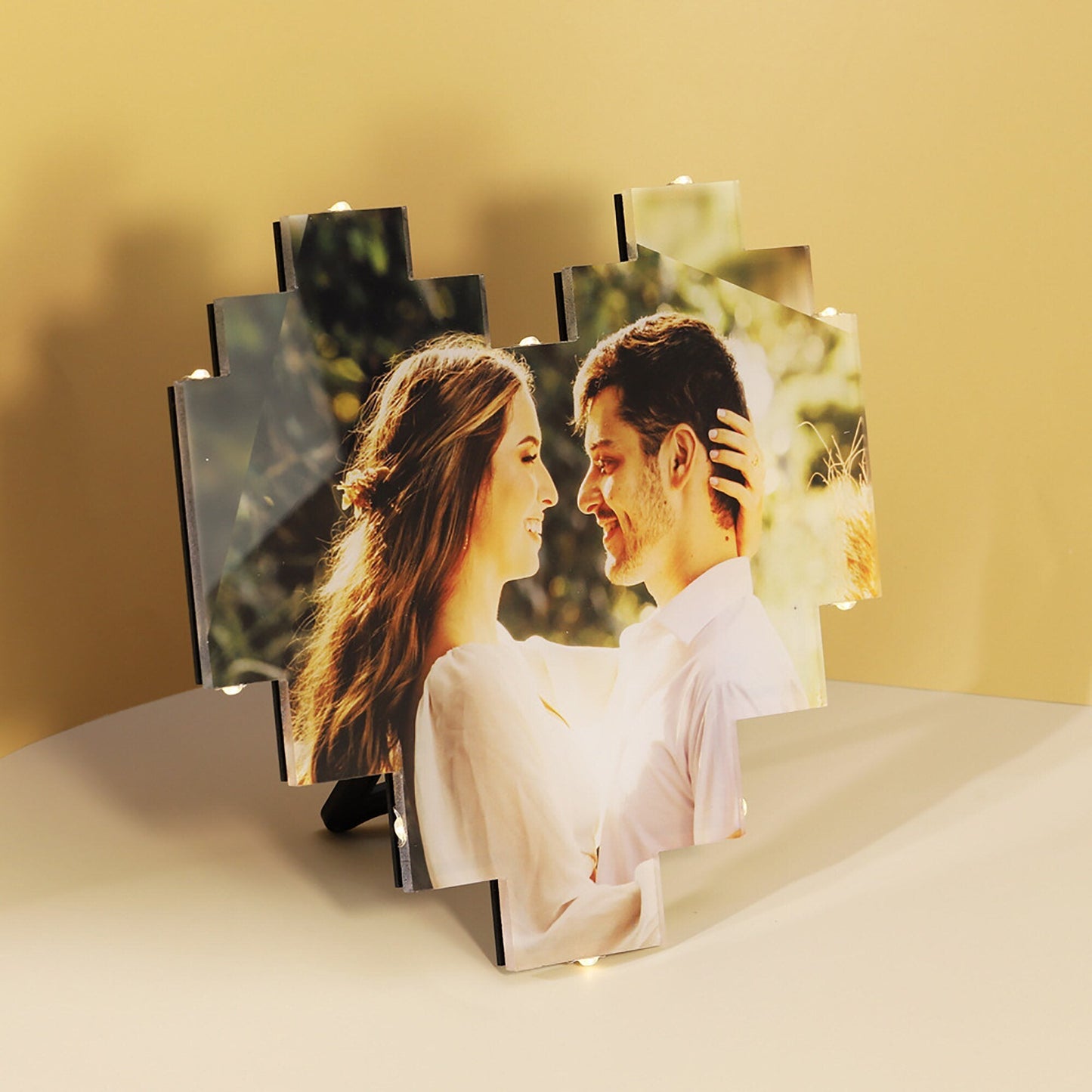 ⭐️Custom Heart Shape Photo Collage Lamp with Your Photos